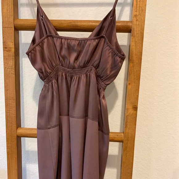 CYNTHIA VINCENT TWELFTH ST NEW Colorblock Matte Silk Slip Dress - Picture 4 of 8